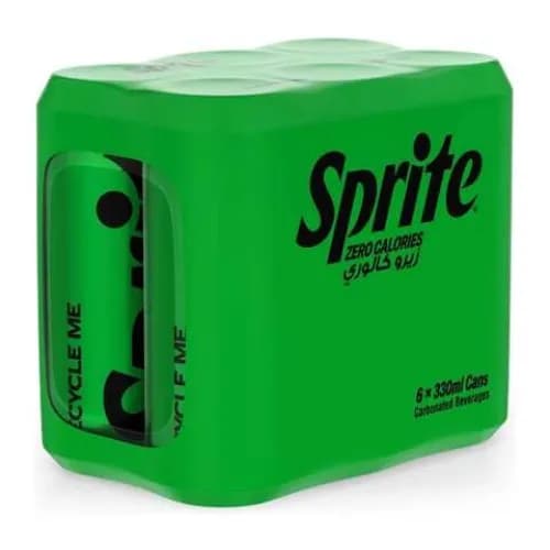 Sprite Zero Soft Drink 330ml x Pack of 6