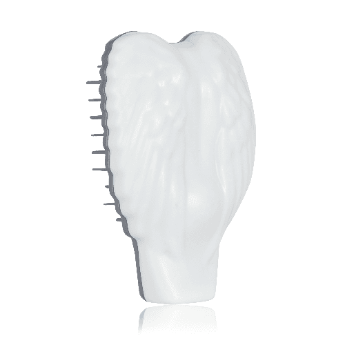 Tangle Angel Re:Born Compact White Hair Brush with Silver Bristles 22255