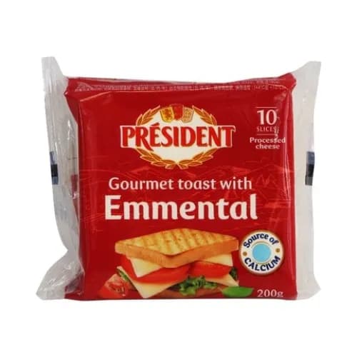 President Slice Cheese Toast With Emmental 200G