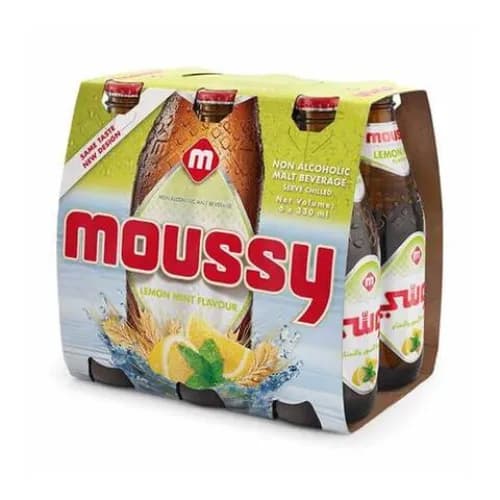 Moussy Non Alcoholic Beer Lemon Mint Flavour 330mlx6's