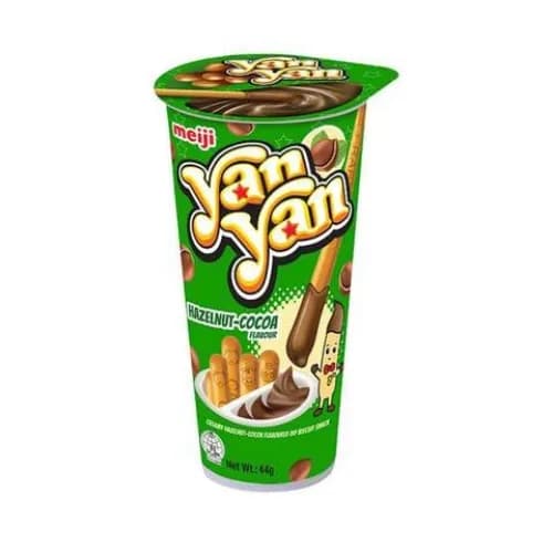 Meiji Yanyan Chocolate and Hazelnut Dip Biscuit 50g