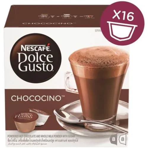 Nescafe Dolce Gusto Chococino Chocolate Capsule (16 Capsules, 8 Cups)