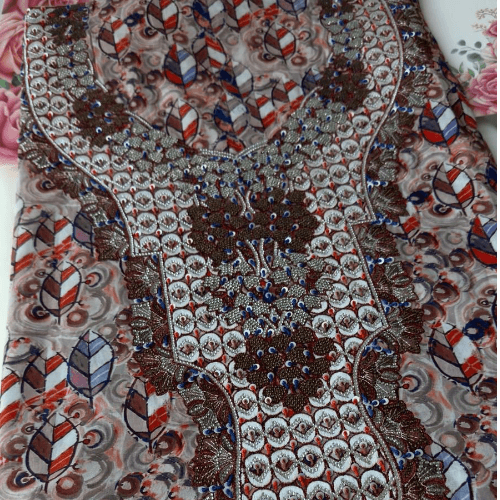  Piece of fabric, Liberty London embroidered jalabiyah