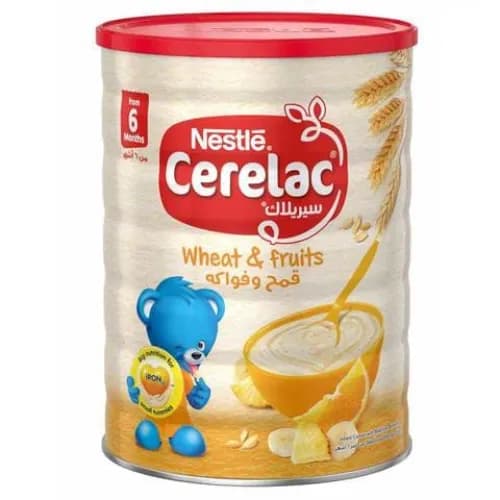 Nestlé Cerelac From 6 Months, Wheat and Fruit with Milk Infant Cereal 1kg Tin