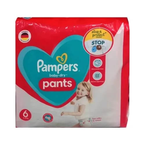 Pampers Baby Dry Nappy Pants Size 6 15+kg Mega Pack 66 Pieces