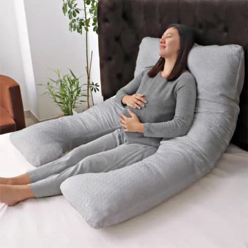 Moon - Bamboo Full Body Pregnancy Pillow U-shaped (Grey)