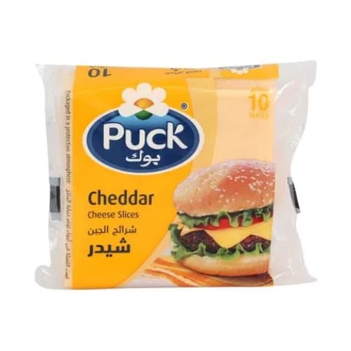 Puck Cheddar Cheese 10 Slices, 200G