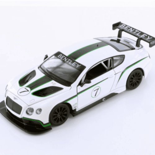 موديل سيارة بنتلي كونتيننتال GT3 كونسبت باللون الأبيض مصنوعة من الزمنك
