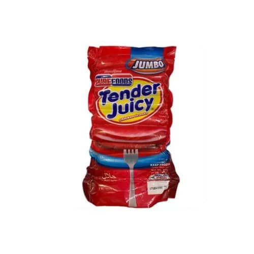 Pure Foods Tender Juicy Jumbo Chicken Franks 500G