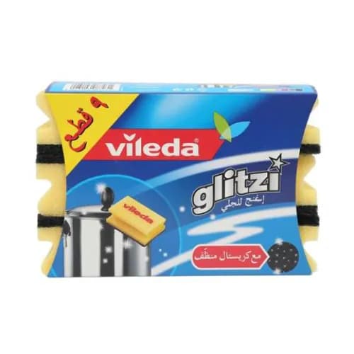 Vileda Glitzi Sponge Scourer Dish Washing High Foam 9Pcs