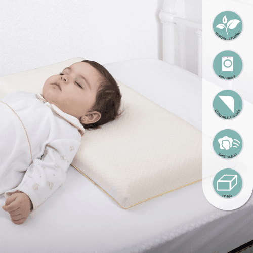 Moon - Organic First Baby Pillow (White)