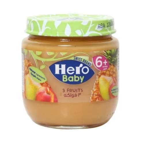 Hero Baby Food 3 Fruits 6+ Months 125g