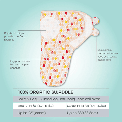 Moon Organic Swaddler-Pink L