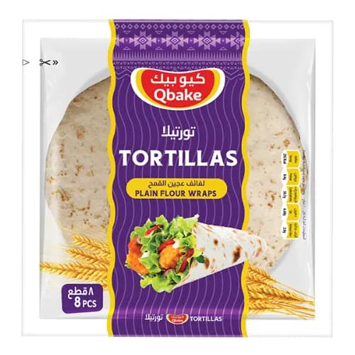 Qbake Tortillas Plain 8Pcs 320 Gm