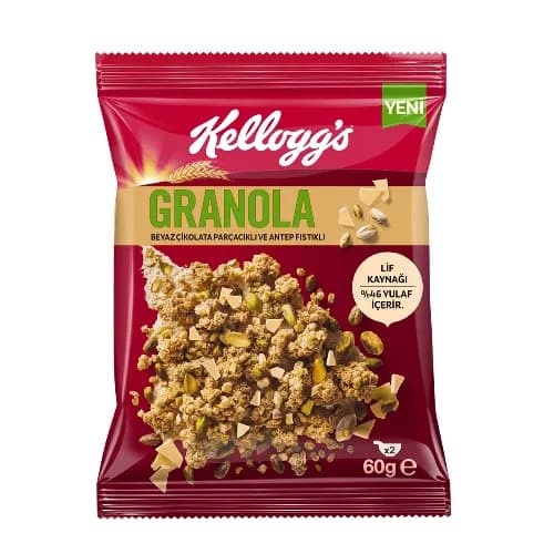 Kellogg's Granola White Chocolate With Pistachio 60gr