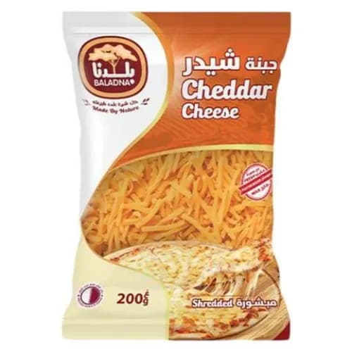 Baladna Shredded Cheddar Cheese 200G