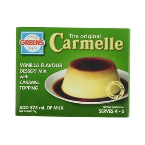 Green'S Vanilla Flavour Dessert Mix With Caramel Topping 70G