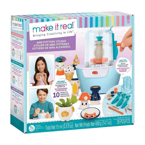 Make It Real Mini Pottery Studio (26 Pieces)