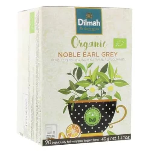 Dilmah Organic Noble Earl Grey Tea 20 Sachets, 40G