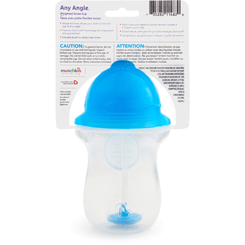 Munchkin - Any Angle Click Lock Weighted Straw Trainer Cup (Blue)