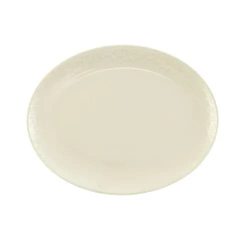 Royalford Melamine White Pearl Oval Plate, 16Inch