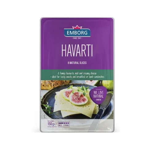 Emborg Havarti Slices Cheese 150G