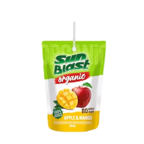 Sun Blast Organic Apple & Mango Juice 200Ml