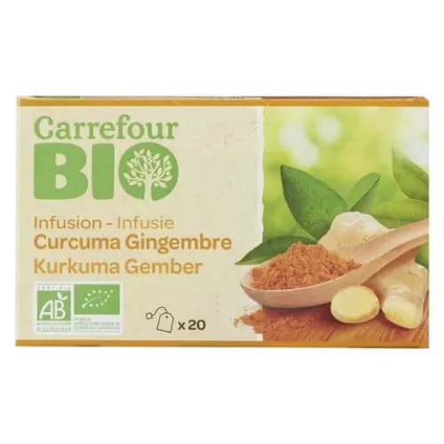 Carrefour Bio Organic Infusion Turmeric Ginger 30G X Pack Of 20