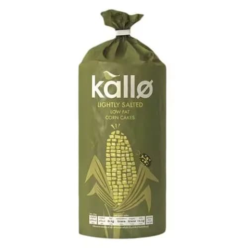 Kallo Corn Cakes Wholegrain Low Fat With Lightly Salted 130G