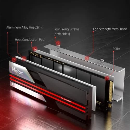 Netac Nv7000 2Tb Nvme Gen 4 M.2 Internal Ssd - مساحة تخزين