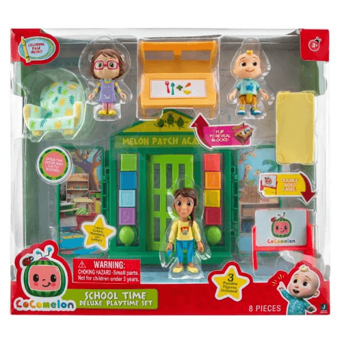Cocomelon School Time Deluxe Playtime Set (8 Pieces)