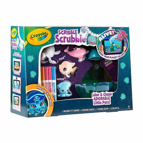 Crayola Scribble Scrubbie Glow-In-The-Dark Ocean Pets With Lagoon Playset