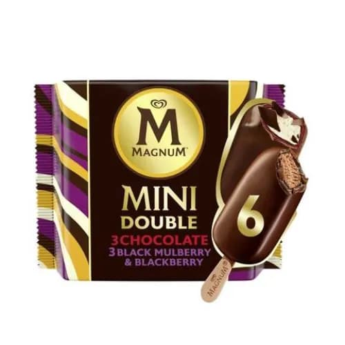 Magnum Mini Double Chocolate Ice Cream Black Mulberry And Blackberry 360Ml