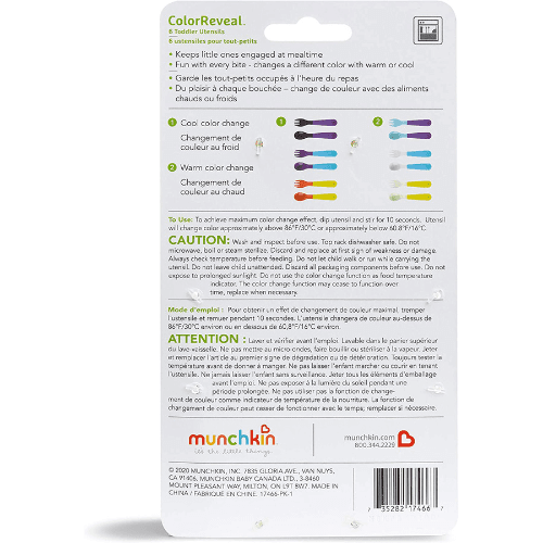 Munchkin - Colorreveal Color Changing Toddler Forks & Spoons (Pack Of 6)