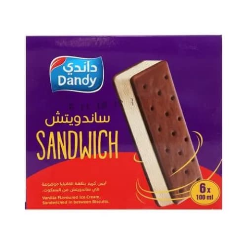 Dandy Ice Cream Sandwich With Vanilla 100Mlx6'S