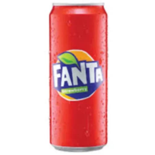 Fanta Strawberry Flavor Soft Drink Can 330 ml