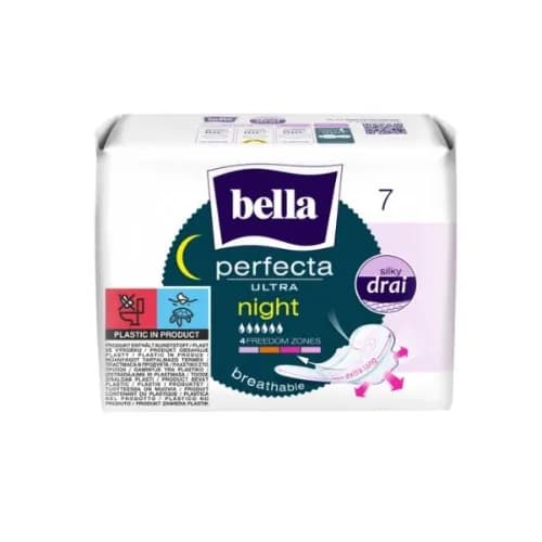 Bella Sanitary Pads Perfecta Ul Night Silky Ex L 7'S - 028