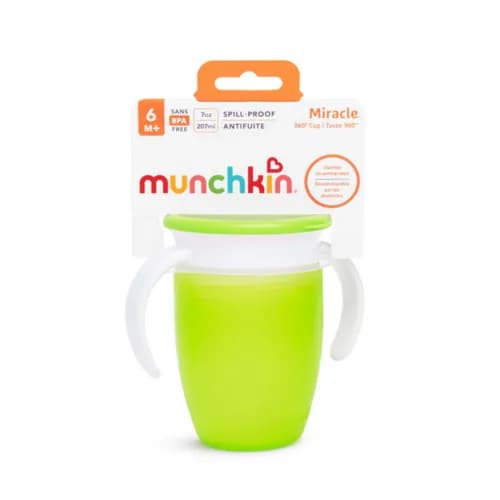 Munchkin - Miracle 360 Trainer Cup With Lid 7Oz (Green)