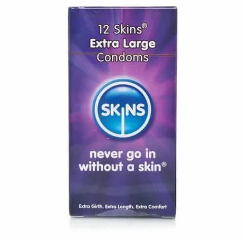 Skins Extra Large Lubricated Condoms 12 Pack