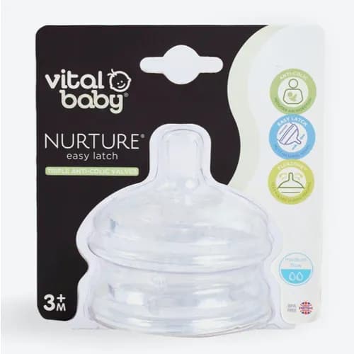 Vital Baby Nurture Breast Like Feeding 3M+2Pk