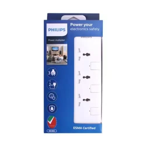 Philips Extension Socket 3 Way 2M