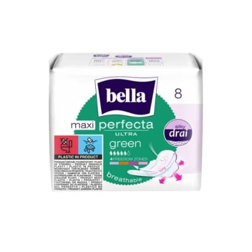 Bella Sanitary Pads Perfecta Ultra Maxi Green 8'S