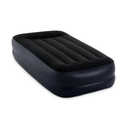 Intex - Pillow Rest Raised Airbed Twin 1-Person - With Built-In Pump 64122