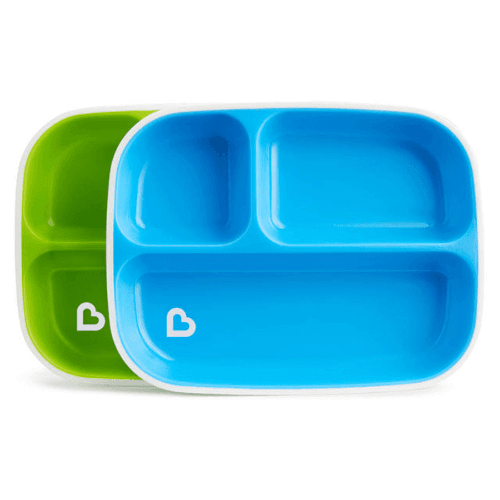 Munchkin - Splash Toddler Bowls & Plates Dining Set, Pack Of 4 (Blue/Green)