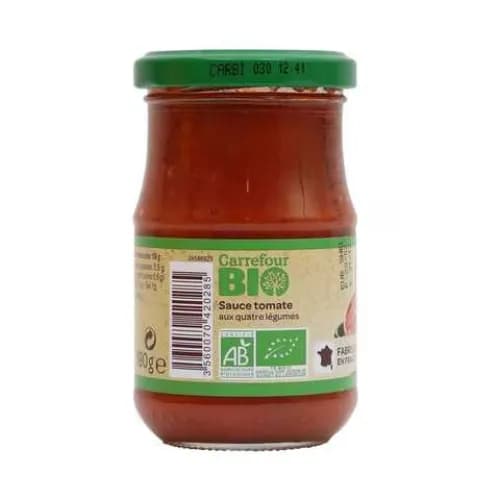 Carrefour Bio Tomato Sauce With Vegetables 190G