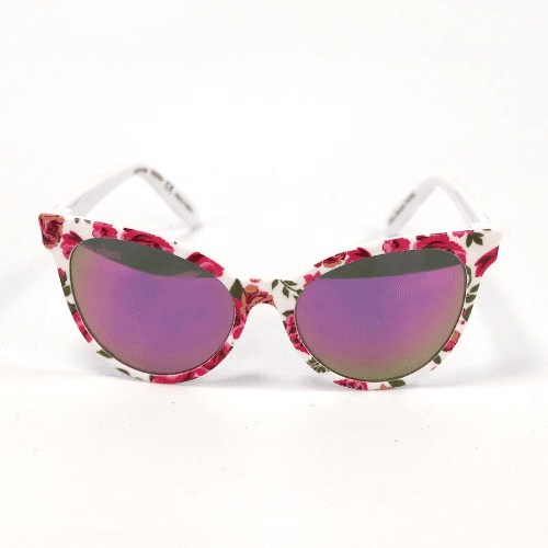 Just For Me Gs2204 White Floral Print Sunglasses For Kids (3 To 10 Years)