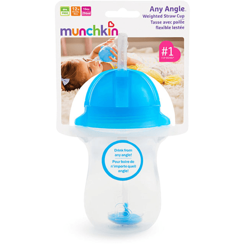 Munchkin - Any Angle Click Lock Weighted Straw Trainer Cup (Blue)