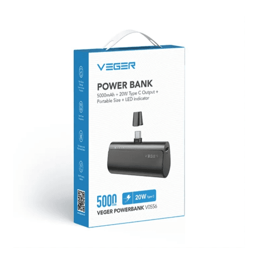 Veger 5000Mah +20W Pd Lighting Power Bank