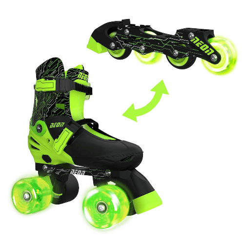 Neon 2-In-1 Combo Skates (Size 12-2, Green)