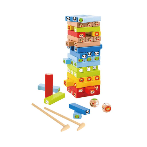Tooky Toy Stacking Game Animals Toy (79 Pieces)